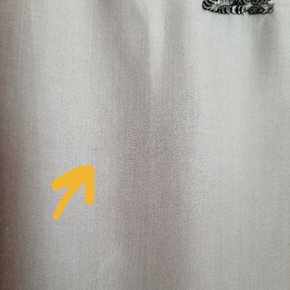 SOUTH Sequins Dip-Dye Silky Tunic Tank High Low Hem Top Cream & Tan Sz M Flawed - Picture 8 of 16